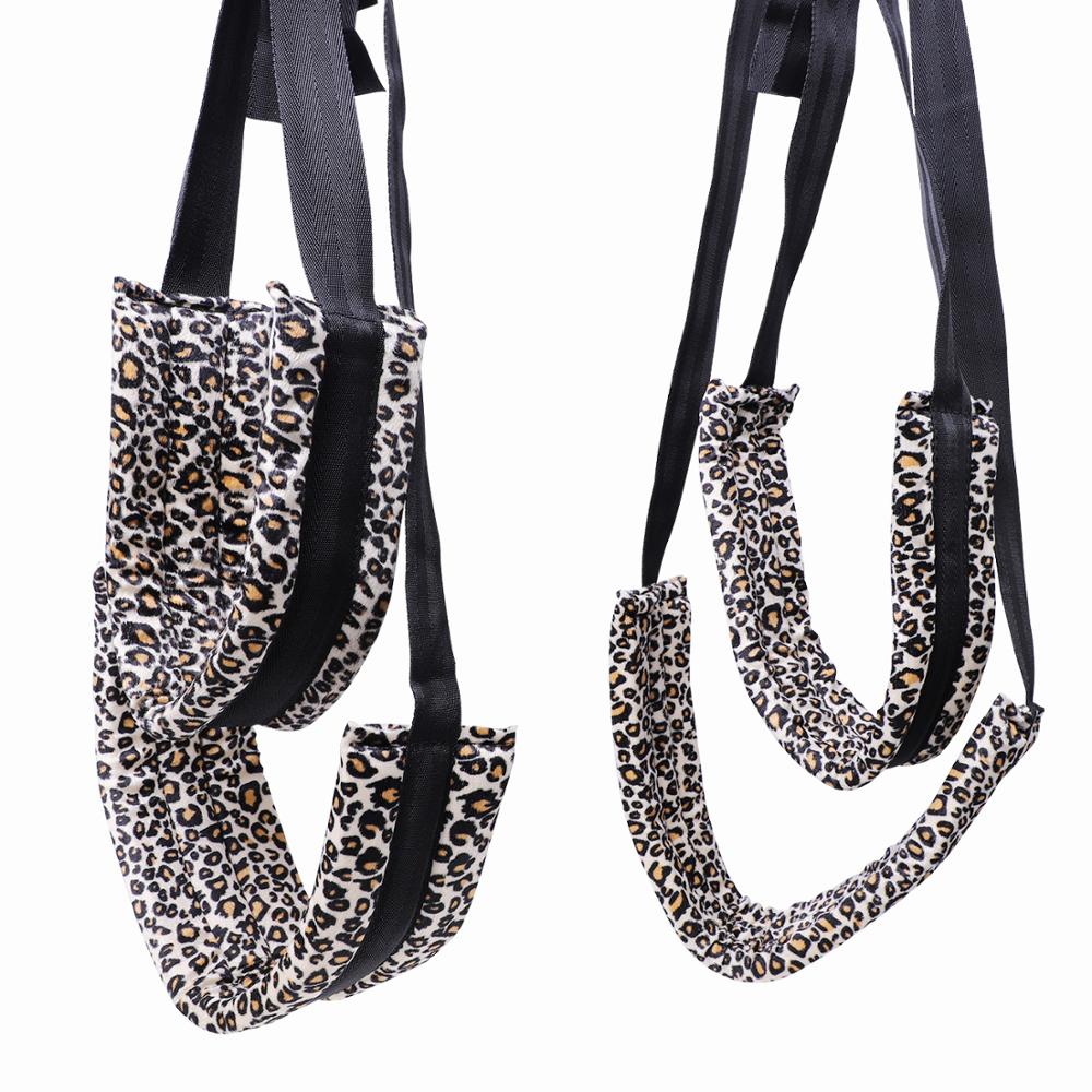 Sex Toys SM Game Bondage Swing Spreader Leg Open For Women Adult sex products sex Swing for Couple Leopard print sex swing